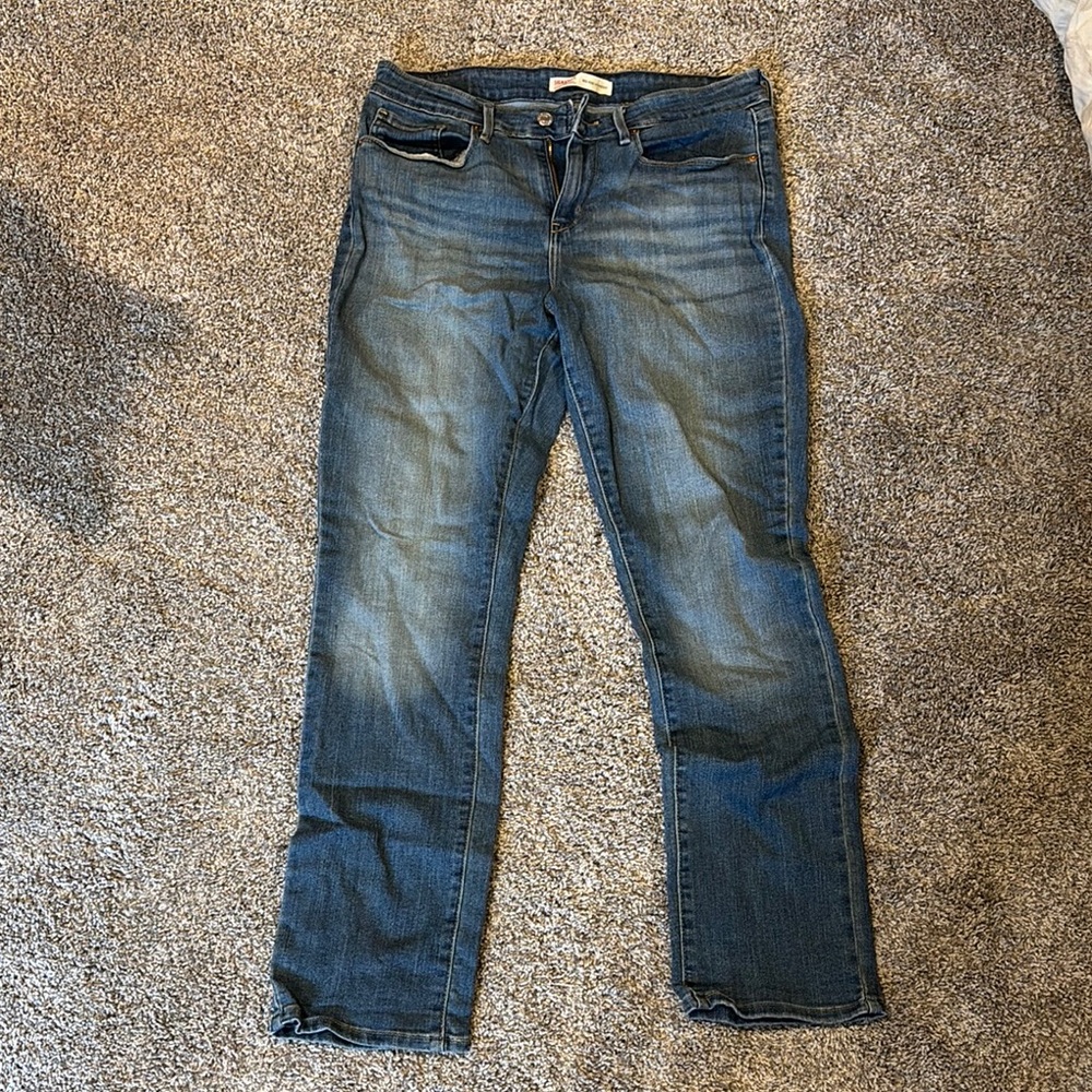 Signature by Levi Strauss Mid-Rise Straight Blue Jeans